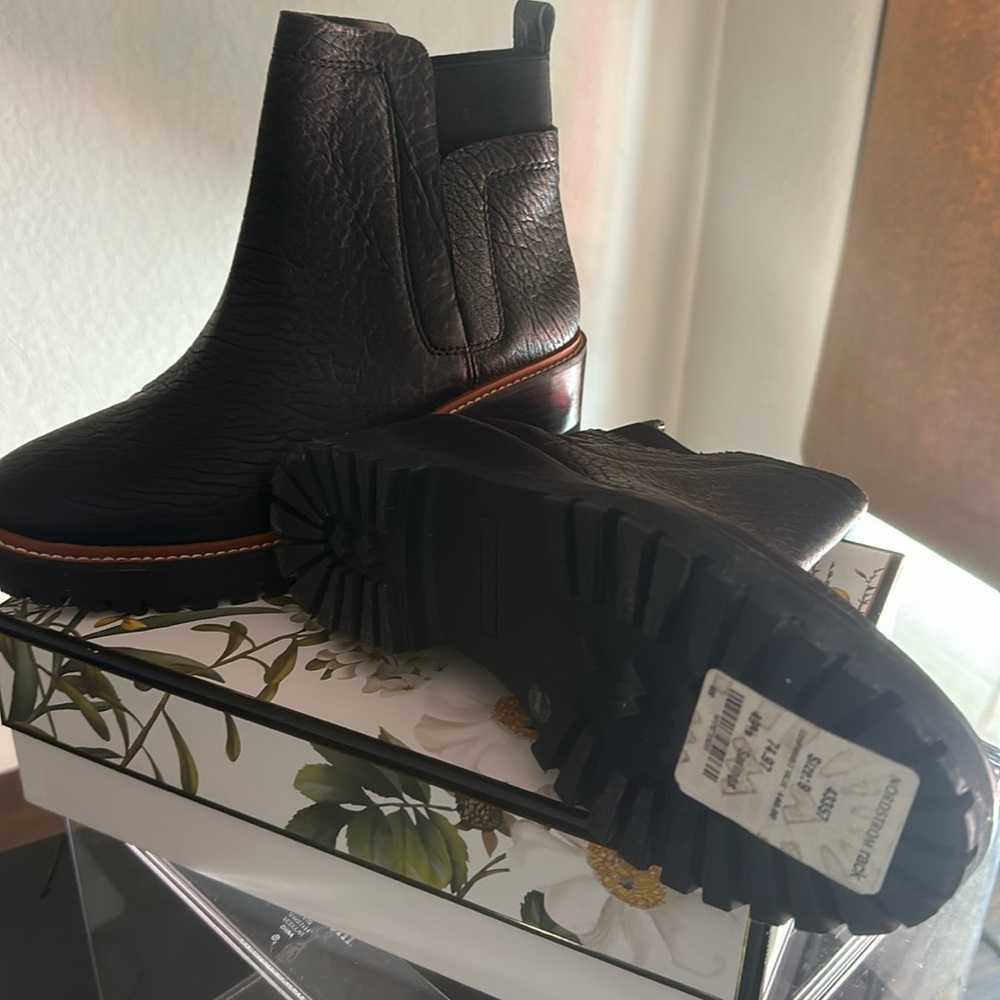 Black size 9 Vince Camuto ankle boots. NWT. THIS ITEM HAS Been SOLD!
